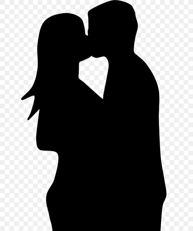 Silhouette Kiss Love Romance Couple, PNG, 640x981px, Watercolor, Cartoon,  Flower, Frame, Heart Download Free