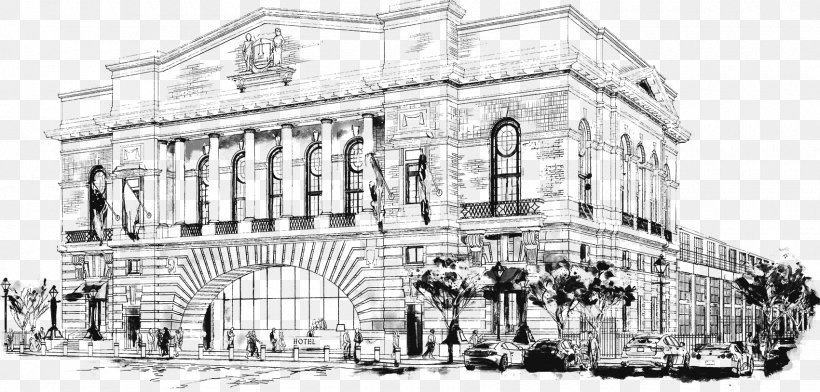 Classical Architecture Middle Ages Facade Sketch, PNG, 1700x814px, Classical Architecture, Arch, Architecture, Area, Artwork Download Free