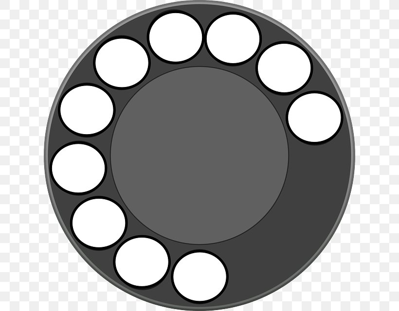 Rotary Dial Telephone Keypad Mobile Phones, PNG, 640x640px, Rotary Dial, Auto Part, Black, Black And White, Handset Download Free