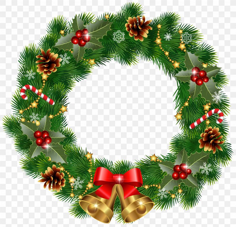 Wreath Christmas Decoration Clip Art, PNG, 6156x5936px, Rudolph ...