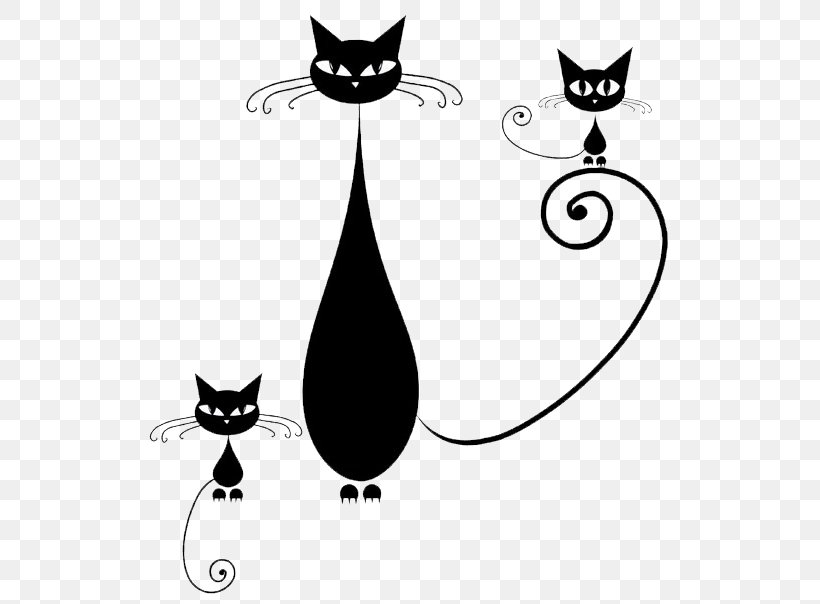 Black Cat Silhouette Illustration Vector Graphics, PNG, 546x604px, Cat ...