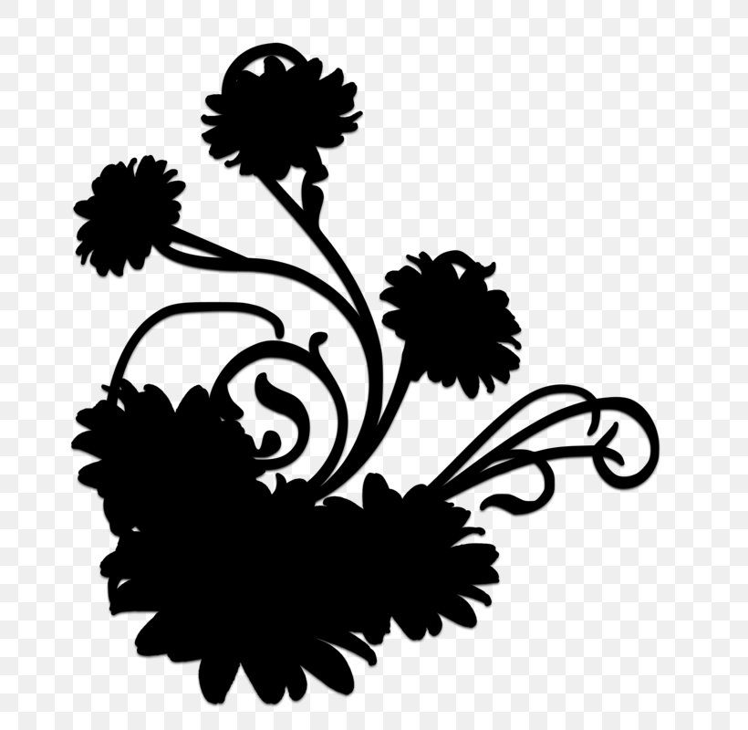 Floral Design Leaf Pattern Silhouette, PNG, 800x800px, Floral Design, Blackandwhite, Botany, Chrysanths, Flower Download Free