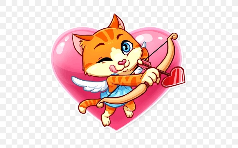 Whiskers Sticker Telegram Cat Love, PNG, 512x512px, Watercolor, Cartoon, Flower, Frame, Heart Download Free