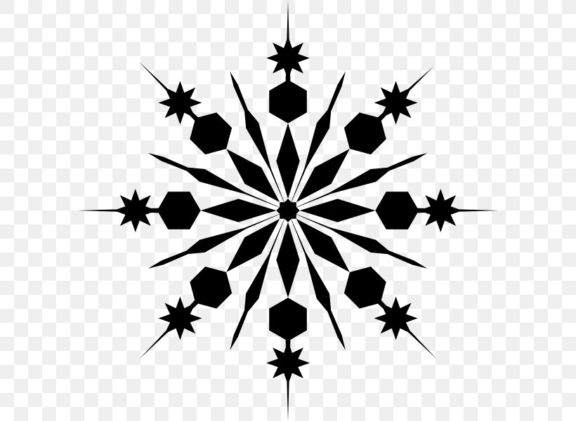 Clip Art Snowflake Vector Graphics Image, PNG, 600x600px, Snowflake, Blackandwhite, Crystal, Green, Plant Download Free