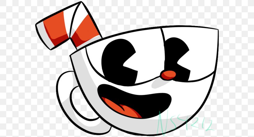 Cuphead Clip Art Image Cartoon, PNG, 600x444px, Cuphead, Area, Art, Artwork, Black And White Download Free