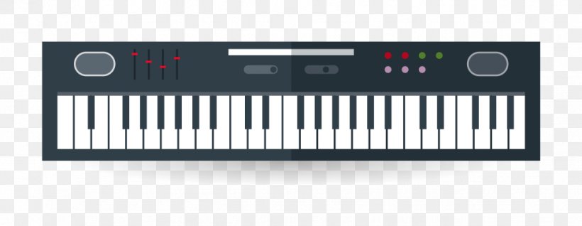 Digital Piano Electric Piano Musical Instrument, PNG, 977x380px, Watercolor, Cartoon, Flower, Frame, Heart Download Free