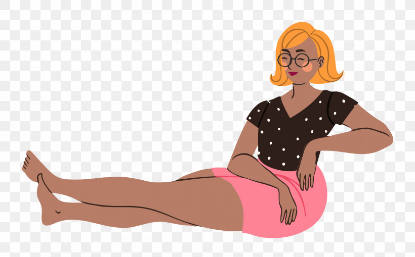 Relaxing Lady Woman, PNG, 2500x1554px, Relaxing, Biology, Cartoon, Girl, Hm Download Free