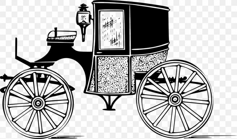 Carriage Brougham Horse-drawn Vehicle, PNG, 960x565px, Car, Automotive Design, Barouche, Black And White, Brougham Download Free