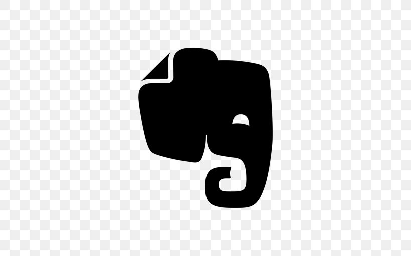 Evernote MacOS, PNG, 512x512px, Evernote, App Store, Black And White, Brand, Computer Software Download Free