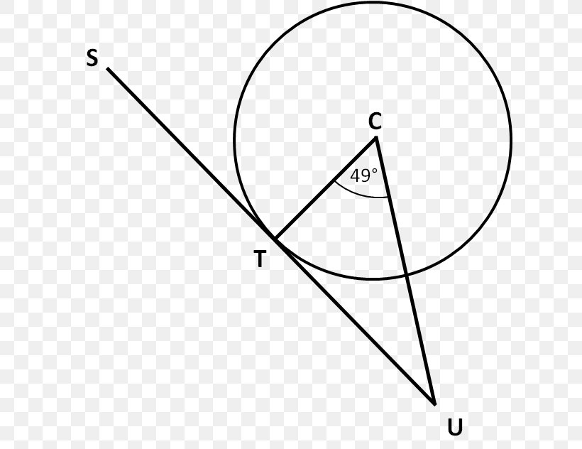 Tangent Lines To Circles Triangle, PNG, 626x632px, Tangent Lines To Circles, Area, Black And White, Diagram, Drawing Download Free
