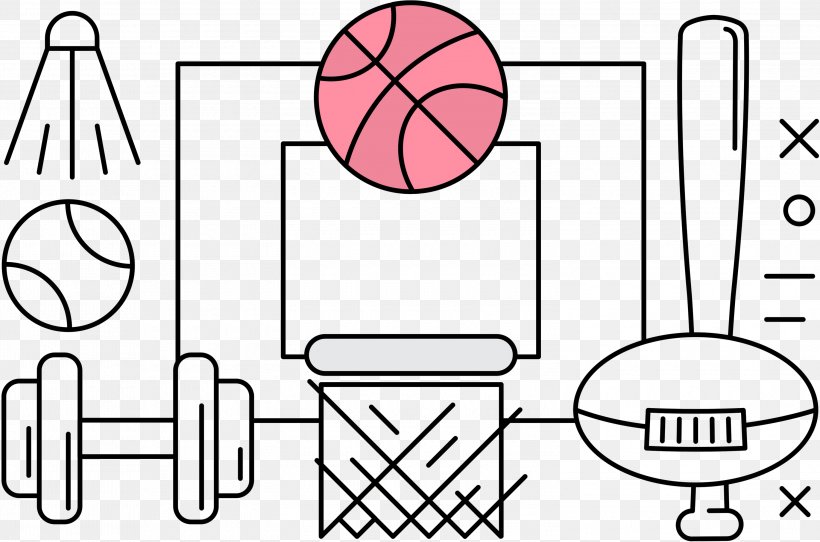 Clip Art Illustration Euclidean Vector, PNG, 3000x1986px, Sports, Art, Backboard, Diagram, Line Art Download Free