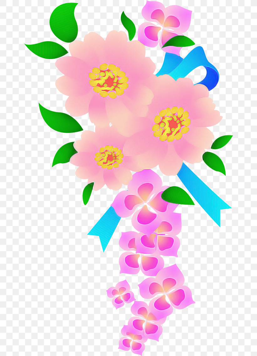 Pink Flower Plant Petal, PNG, 669x1134px, Bunch Flower Cartoon, Flower, Petal, Pink, Plant Download Free