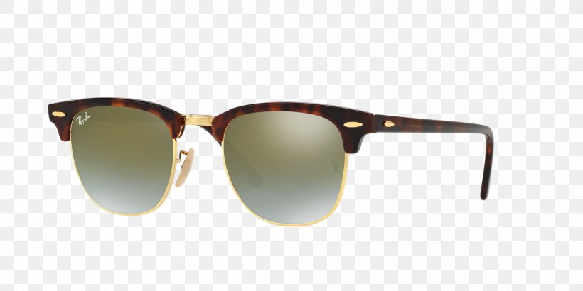Ray-Ban Clubmaster Classic Aviator Sunglasses Browline Glasses, PNG, 2000x1000px, Rayban Clubmaster Classic, Aviator Sunglasses, Beige, Brand, Browline Glasses Download Free