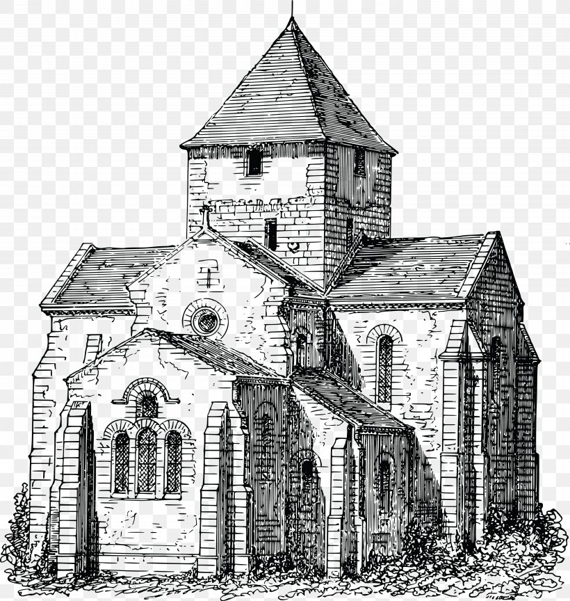 Coloring Book Building Church, PNG, 4000x4215px, Coloring Book, Abbey, Almshouse, Arch, Bell Tower Download Free