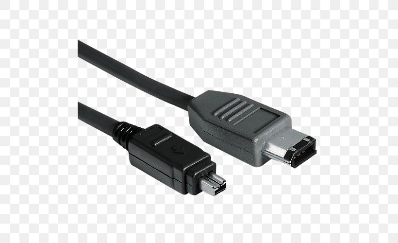 IEEE 1394 Digital Video Electrical Cable USB Lead, PNG, 500x500px, Ieee 1394, Adapter, Cable, Computer, Data Transfer Cable Download Free