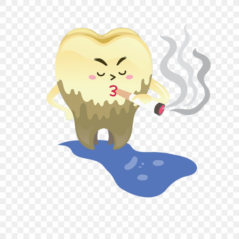 Tooth Drawing Smoking, PNG, 1024x1024px, Watercolor, Cartoon, Flower, Frame, Heart Download Free