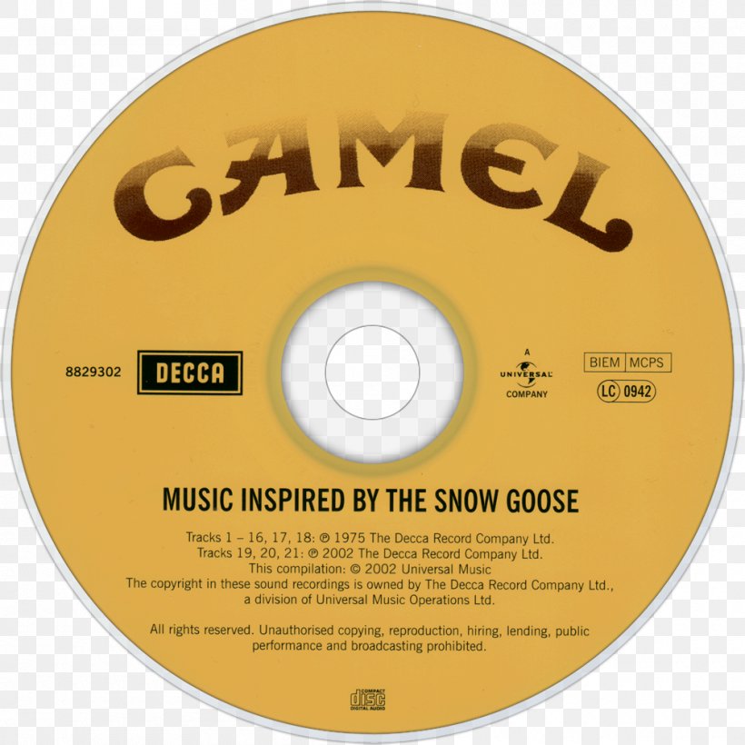 Compact Disc Moonmadness Camel The Snow Goose Album, PNG, 1000x1000px, Watercolor, Cartoon, Flower, Frame, Heart Download Free
