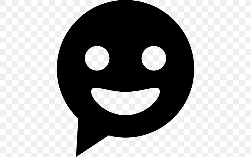 Smiley Online Chat Symbol, PNG, 512x512px, Smiley, Black And White, Emoticon, Face, Facial Expression Download Free