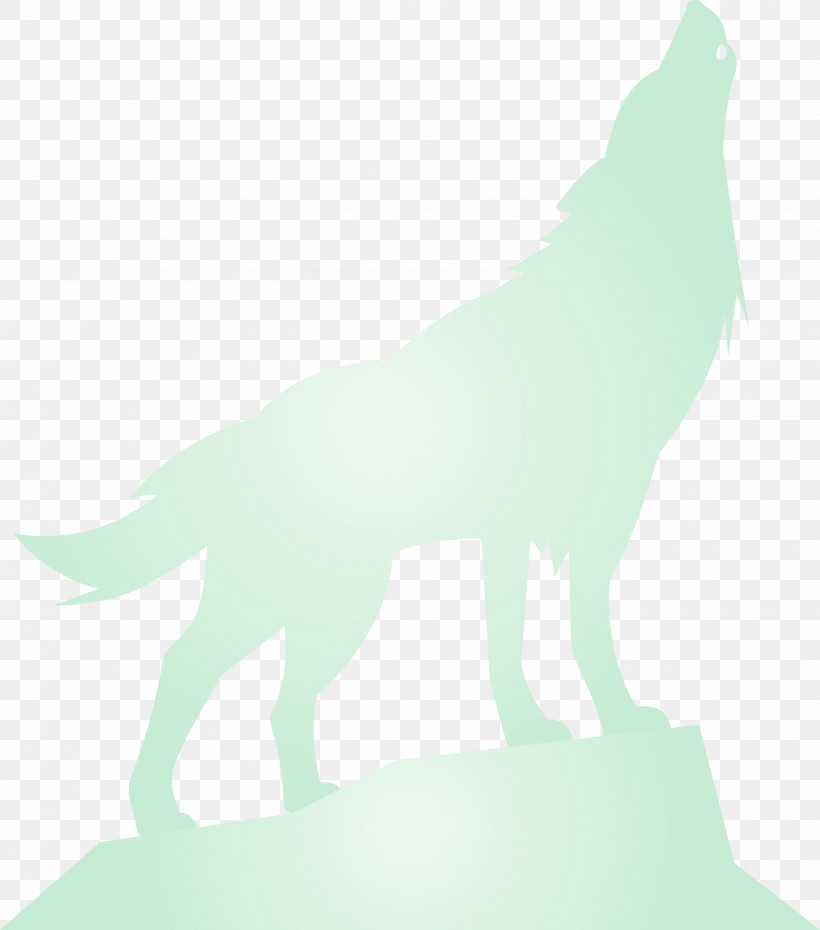 Green Tail Wildlife Sporting Group Silhouette, PNG, 2645x3000px, Wolf, Animal Figure, Green, Paint, Silhouette Download Free