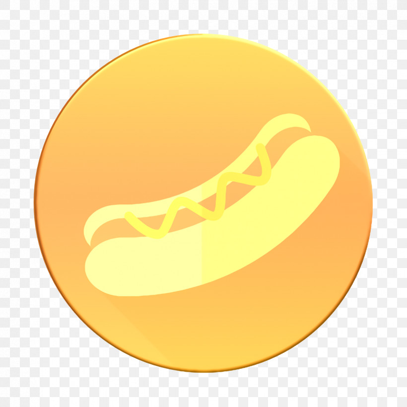 Hot Dog Icon Circle Color Food Icon, PNG, 1234x1234px, Hot Dog Icon, Circle Color Food Icon, Crescent, Meter, Yellow Download Free