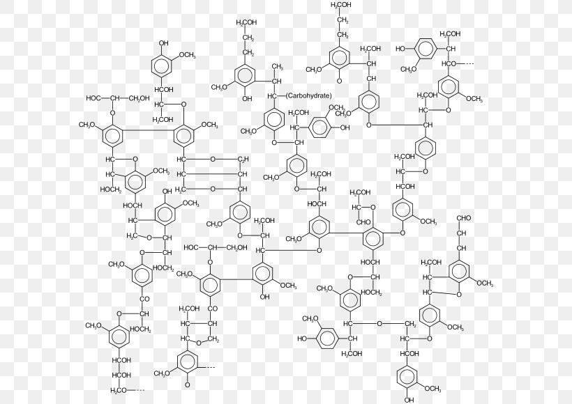 Lignin Cellulose Paper Polymer Chemistry, PNG, 600x580px, Lignin, Area, Auto Part, Black And White, Cellulose Download Free