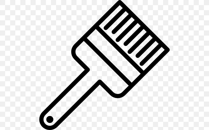 Paintbrush Painting, PNG, 512x512px, Brush, Black And White, Drawing, Paint, Paint Rollers Download Free