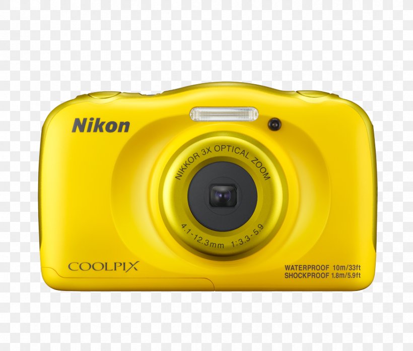 Point-and-shoot Camera Nikon COOLPIX S33 Nikon Coolpix W100 Digital Camera (Yellow) Nikon Coolpix W100 13MP Waterproof Camera (White), PNG, 874x742px, Pointandshoot Camera, Camera, Cameras Optics, Digital Camera, Digital Cameras Download Free