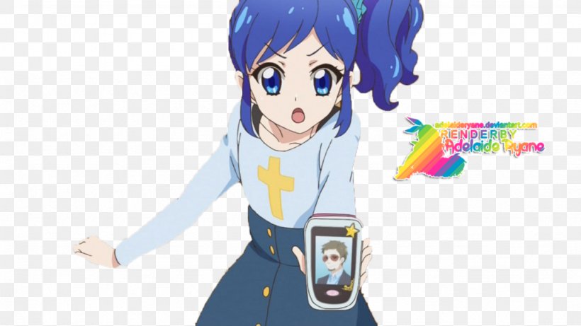 Aoi Kiriya Aikatsu! Desktop Wallpaper Character, PNG, 1024x576px, Watercolor, Cartoon, Flower, Frame, Heart Download Free