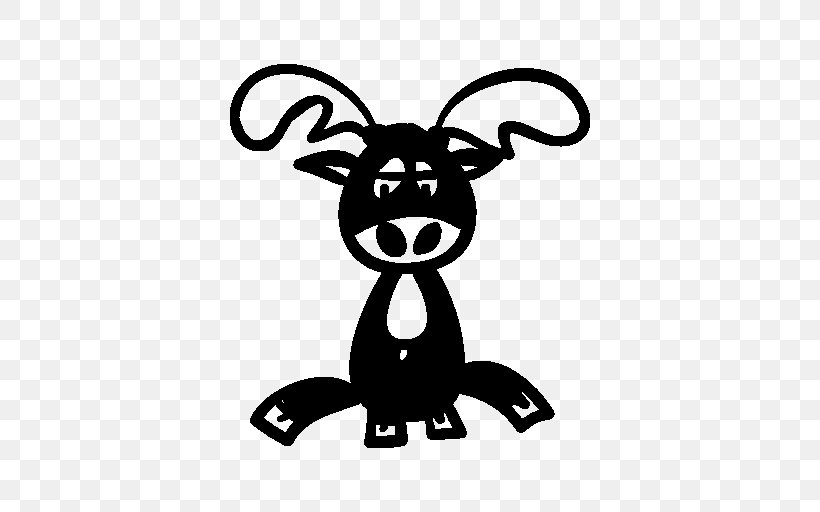 Reindeer Christmas Clip Art, PNG, 512x512px, Reindeer, Animal Figure, Artwork, Black, Black And White Download Free