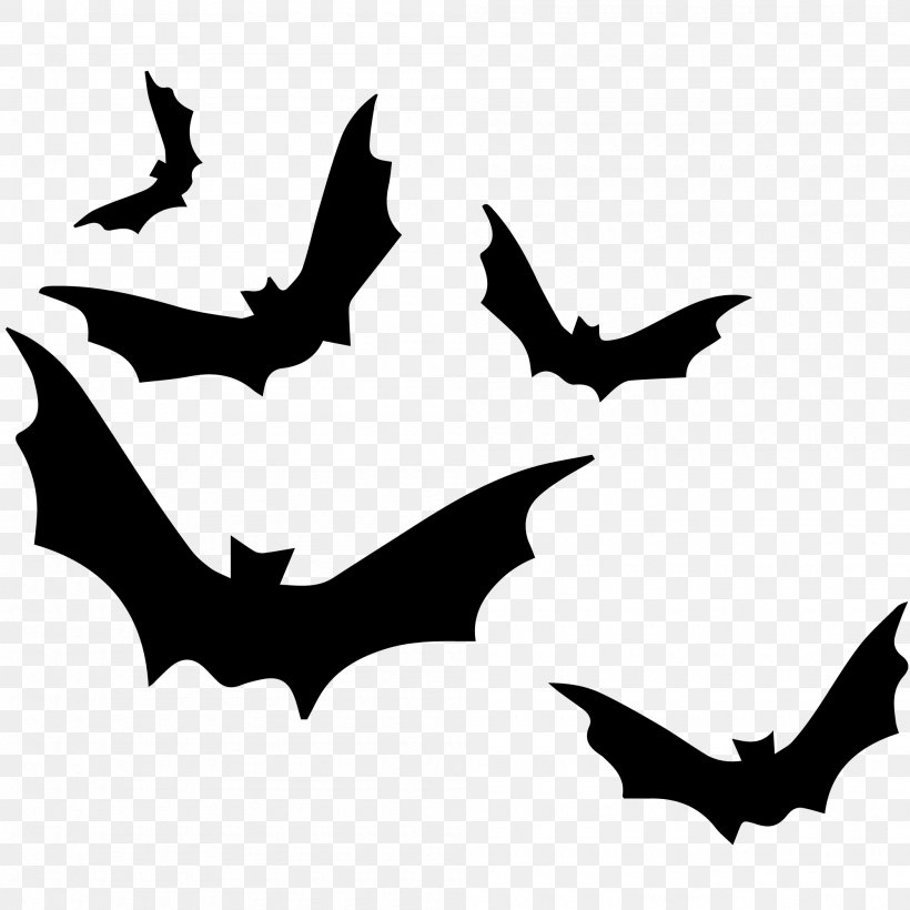 Halloween Wall Decal Paper Bat, PNG, 2000x2000px, Halloween, Bat, Beak, Black And White, Butterfly Download Free