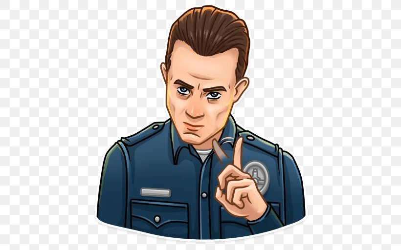 The Terminator Sticker T-1000 Telegram World Of Tanks, PNG, 512x512px, Terminator, Cartoon, Character, Fictional Character, Finger Download Free