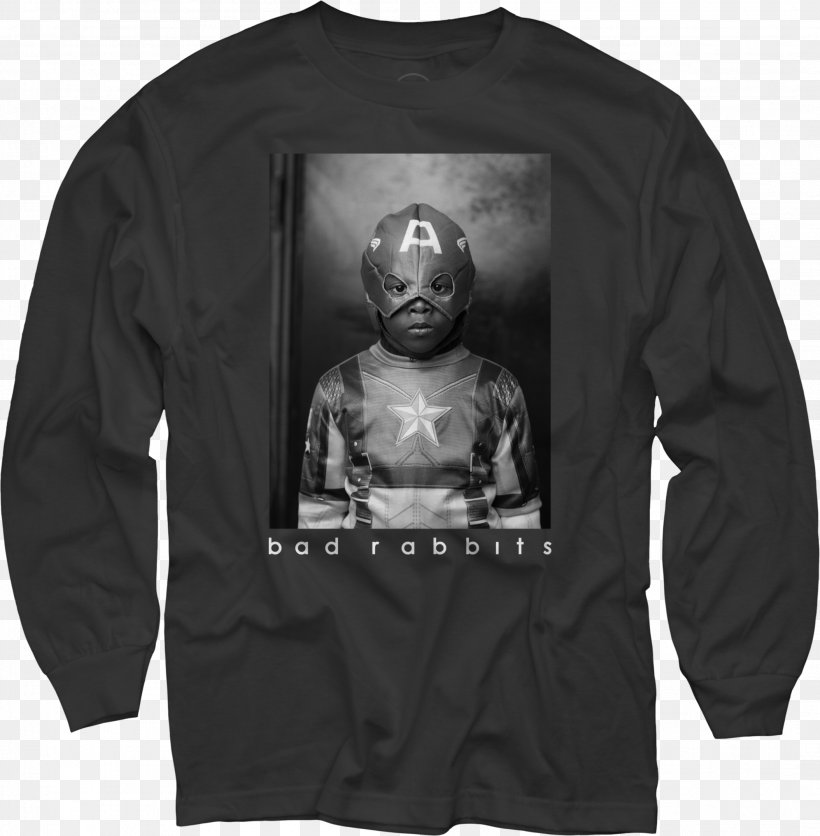Long-sleeved T-shirt Hoodie, PNG, 2108x2150px, Tshirt, Altars Of Madness, Black, Black And White, Bluza Download Free