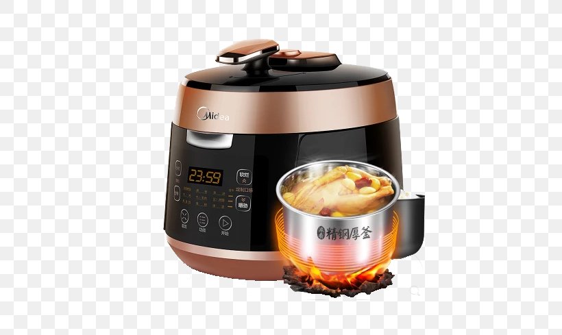 Pressure Cooking Midea Rice Cooker Electricity Kitchen Stove, PNG, 568x489px, Pressure Cooking, Coffeemaker, Cooker, Cooking, Crock Download Free