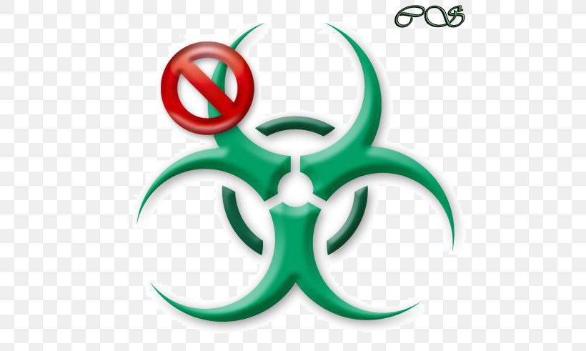 Biological Hazard Tattoo Symbol Dangerous Goods Vector Graphics, PNG, 510x491px, Biological Hazard, Contamination, Dangerous Goods, Decal, Green Download Free