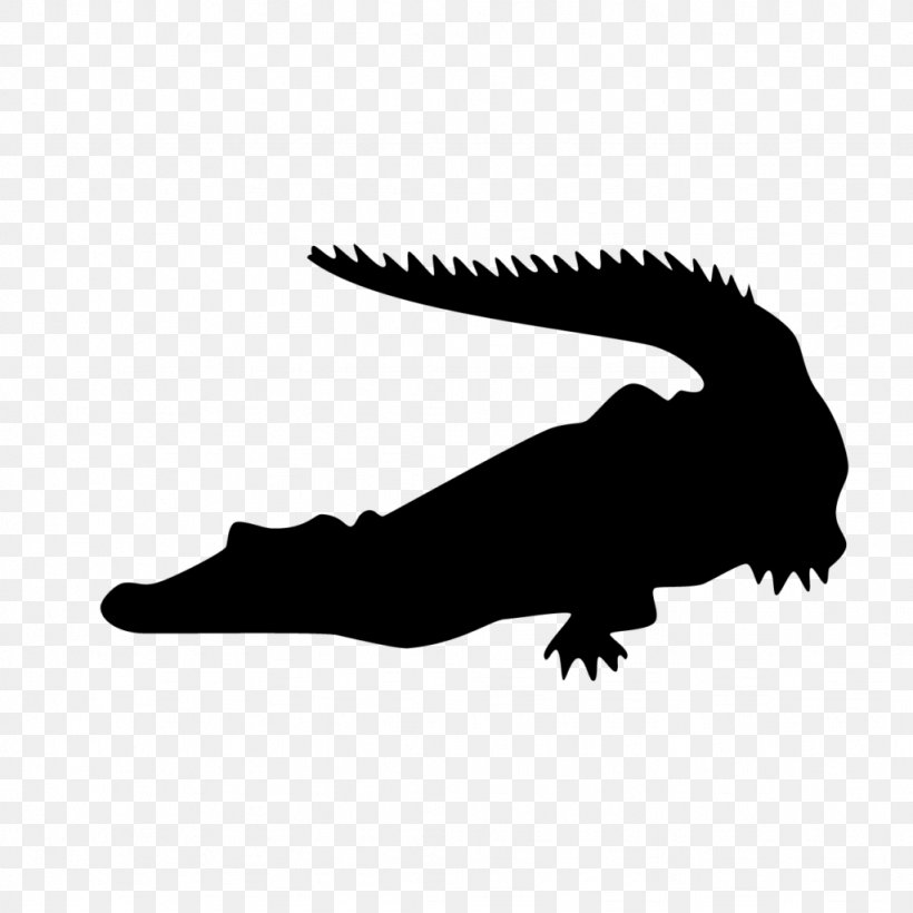 Crocodiles Alligators Silhouette Clip Art, PNG, 1024x1024px, Crocodile, Alligators, Beak, Black And White, Crocodiles Download Free