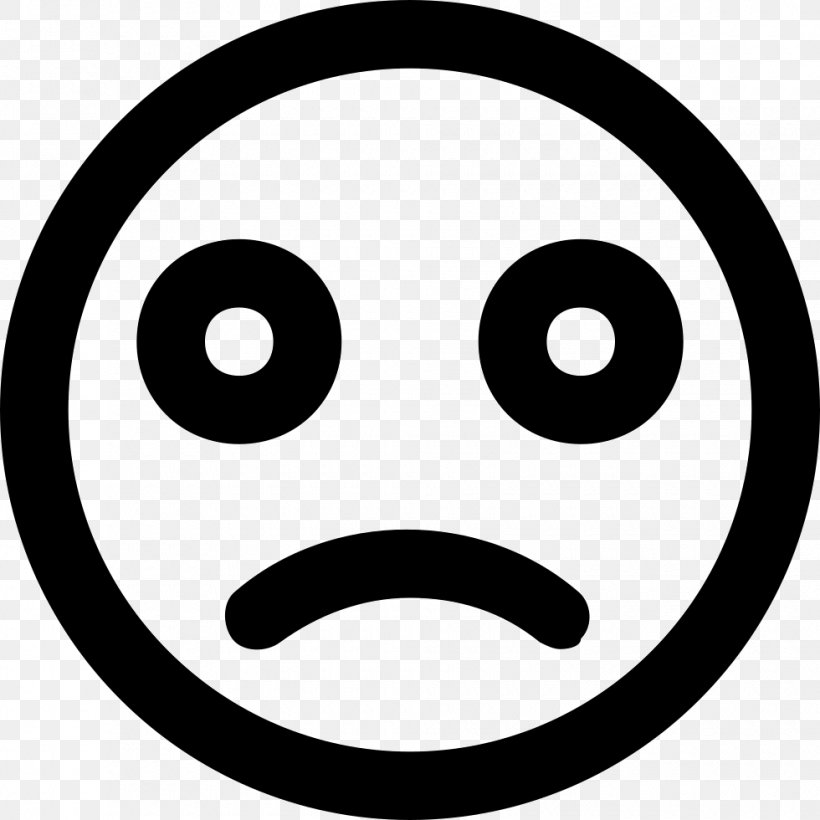 Emoticon Smiley Emoji White, PNG, 980x980px, Emoticon, Area, Black, Black And White, Color Download Free