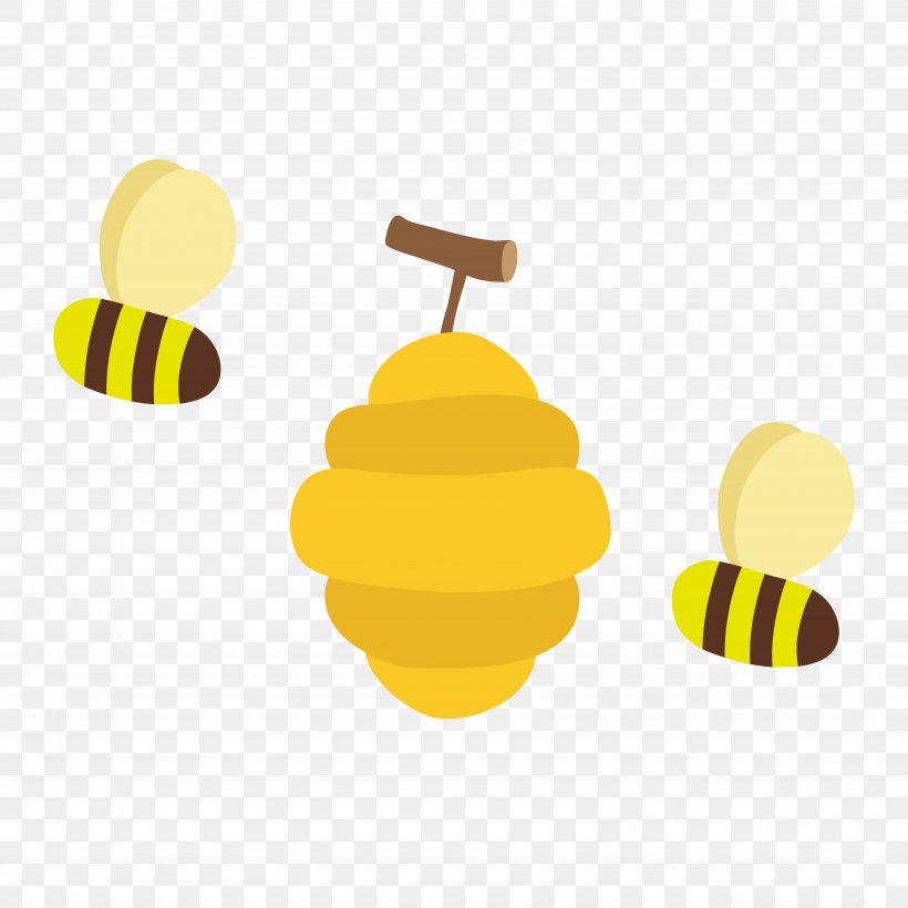 Honeybee Bee Yellow Membrane-winged Insect Clip Art, PNG, 7087x7087px, Honeybee, Bee, Insect, Membranewinged Insect, Pollinator Download Free