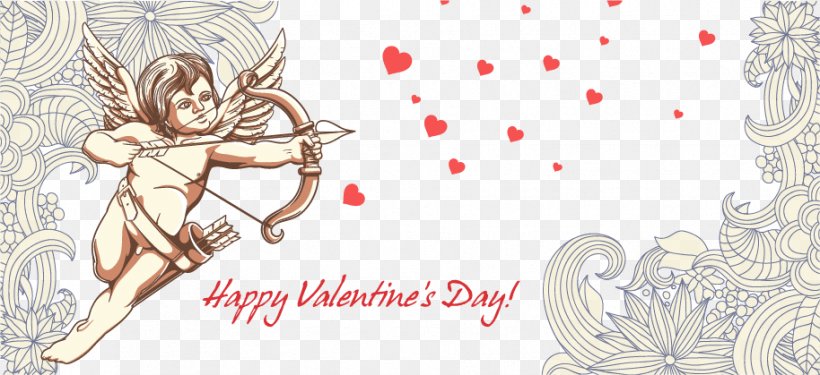 Valentines Day Clip Art, PNG, 914x419px, Watercolor, Cartoon, Flower, Frame, Heart Download Free