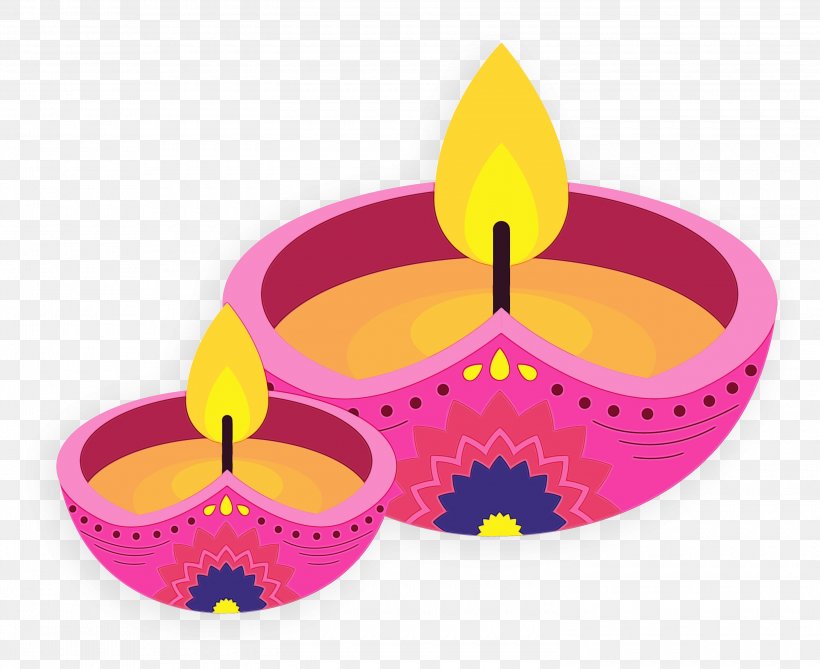 Diwali, PNG, 3000x2451px, Watercolor, Candle, Candle Holder, Diwali, Event Download Free