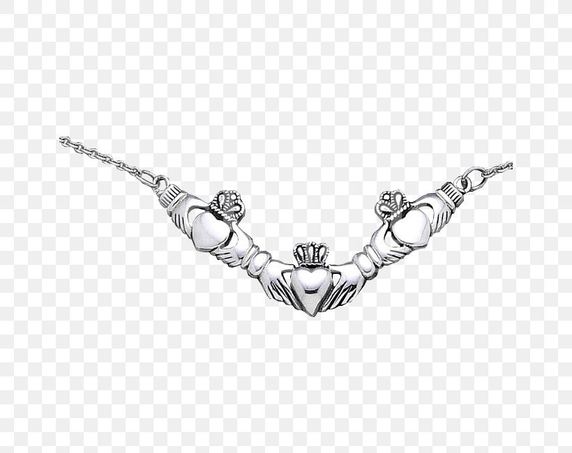 Necklace Earring Claddagh Ring Charms & Pendants Jewellery, PNG, 650x650px, Necklace, Body Jewellery, Body Jewelry, Celtic Knot, Chain Download Free