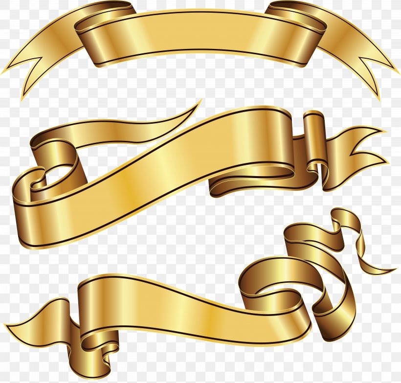 Ribbon Gold Clip Art, PNG, 6073x5803px, Ribbon, Body Jewelry, Brass, Gilding, Gold Download Free