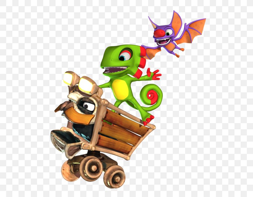 Yooka-Laylee Banjo-Kazooie Donkey Kong Country Platform Game Video Games, PNG, 640x640px, Yookalaylee, Banjokazooie, Character, Donkey Kong Country, Figurine Download Free