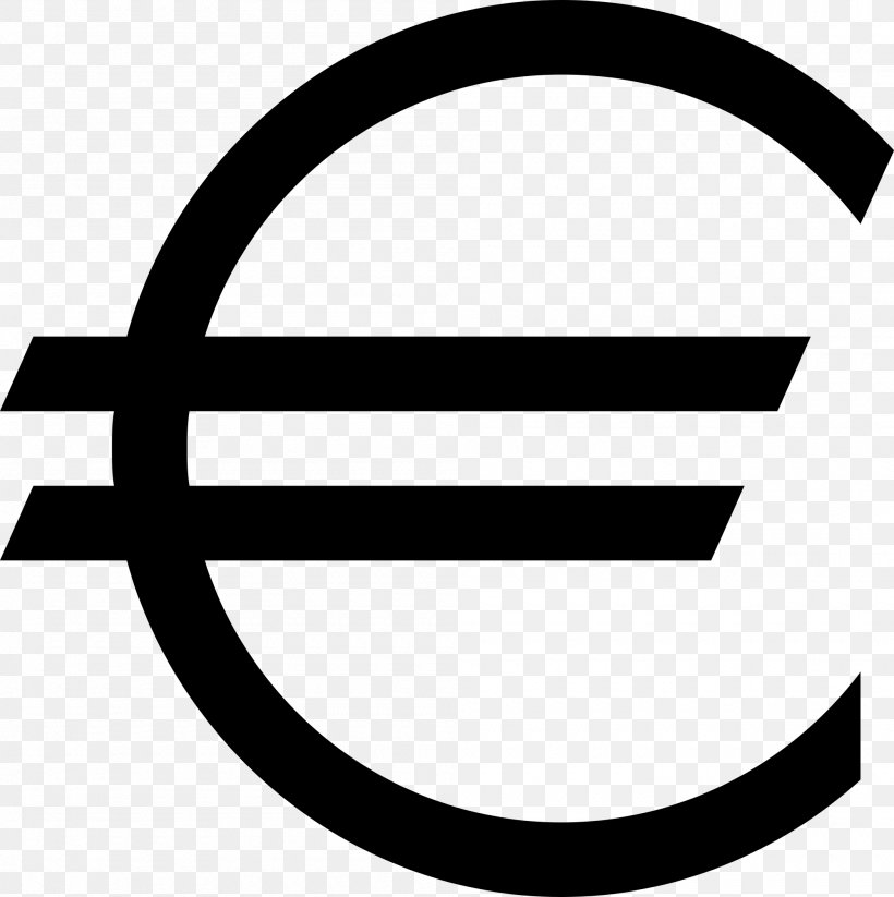 Euro Sign Currency Symbol Clip Art, PNG, 2000x2009px, Euro Sign, Black And White, Brand, Cent, Currency Download Free