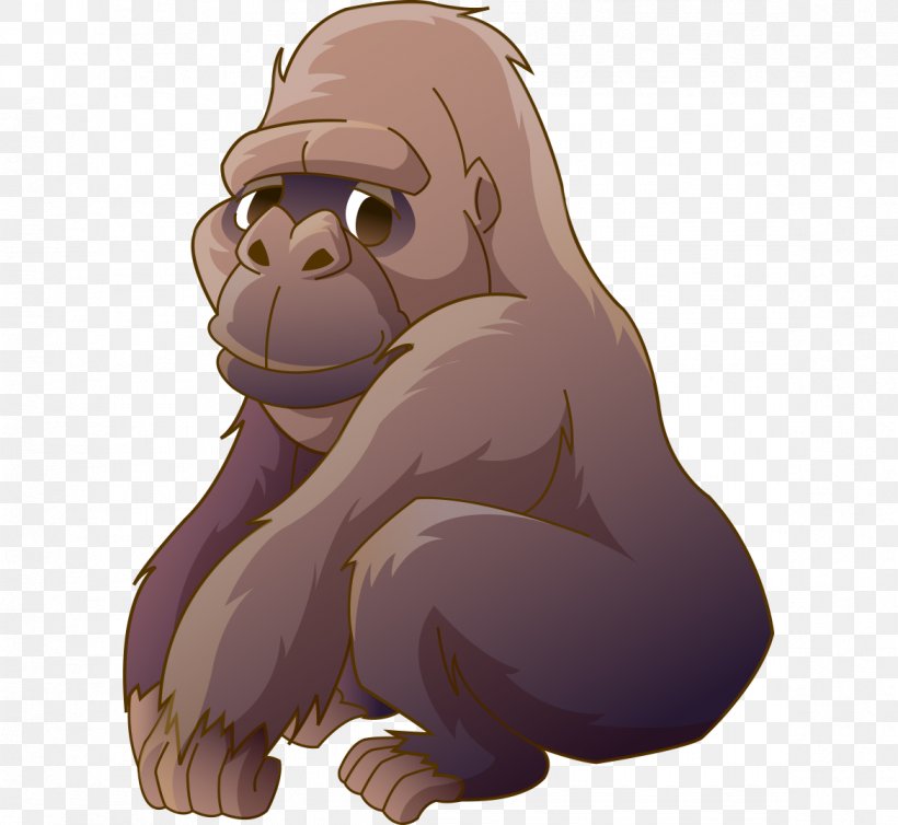 Ape Cartoon Orangutan Cross River Gorilla Clip Art, PNG, 1169x1076px, Ape, Bear, Carnivoran, Cartoon, Chimpanzee Download Free