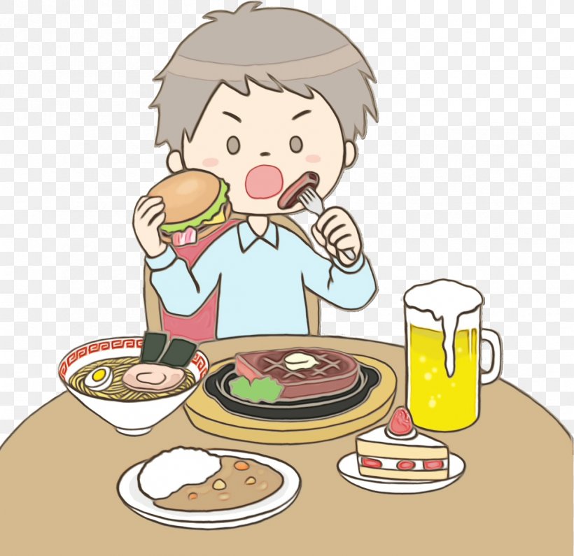 Junk Food Cartoon, PNG, 1201x1165px, Watercolor, Behavior, Breakfast, Cartoon, Child Download Free