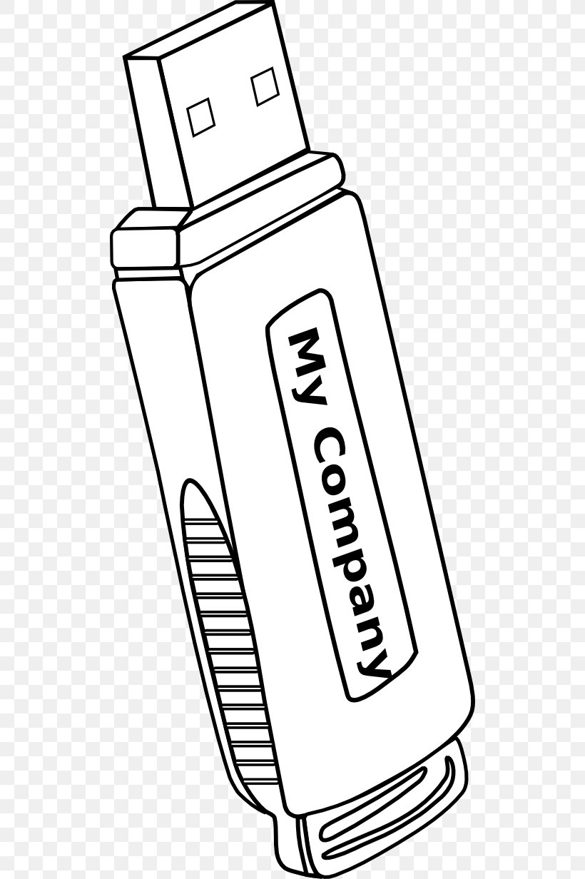 USB Flash Drives Flash Memory Clip Art, PNG, 512x1232px, Usb Flash Drives, Area, Black, Black And White, Coloring Book Download Free