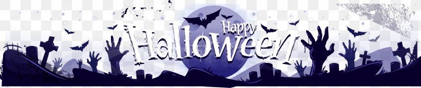 Halloween Cemetery Grave, PNG, 1751x369px, Halloween, Advertising, Banner, Blue, Brand Download Free