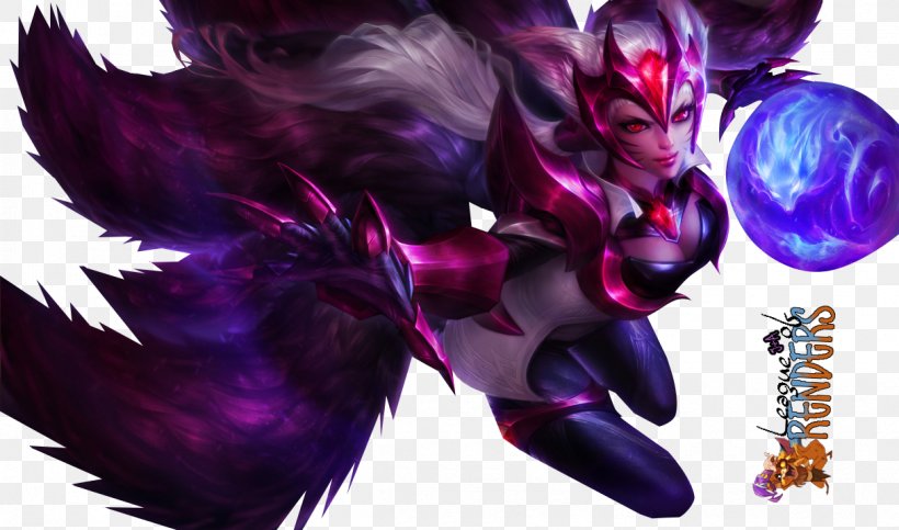 League Of Legends 2015 Mid-Season Invitational Ahri Nine-tailed Fox Riot Games, PNG, 1215x717px, League Of Legends, Ahri, Art, Demon, Fictional Character Download Free