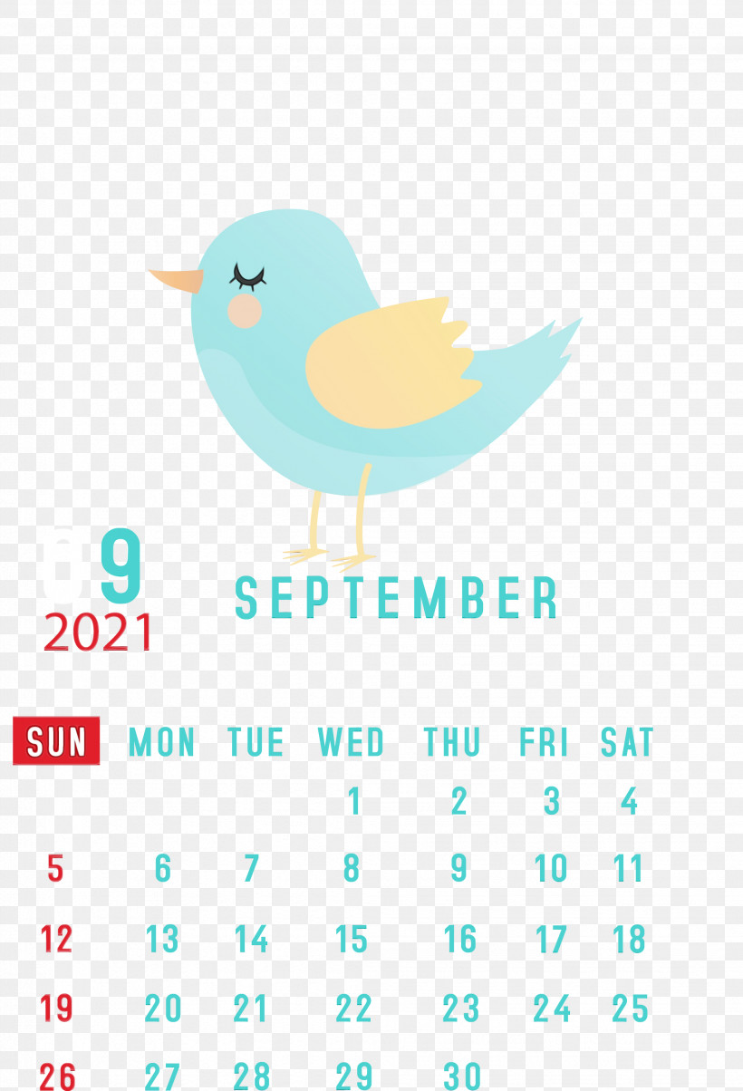 Birds Logo Meter Beak Teal, PNG, 2043x3000px, September 2021 Printable Calendar, Beak, Birds, Calendar System, Logo Download Free