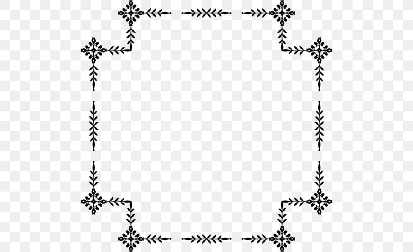 Borders And Frames Clip Art, PNG, 500x500px, Borders And Frames, Area, Art, Black, Black And White Download Free